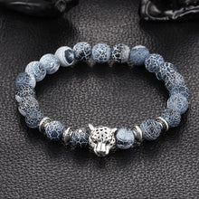 Load image into Gallery viewer, Obsidian Bracelet Buddha Head Gold Bracelet Lava Stone Bead Bracelets