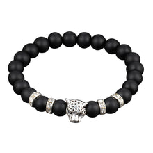 Load image into Gallery viewer, Obsidian Bracelet Buddha Head Gold Bracelet Lava Stone Bead Bracelets